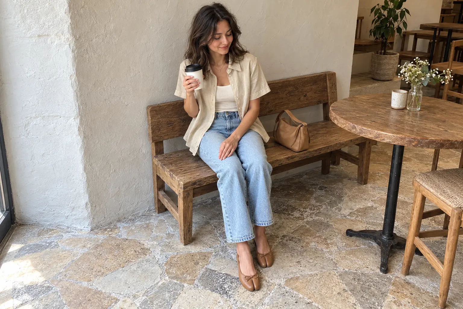 Summer Tabi Flats Outfit Ideas for Hot Days